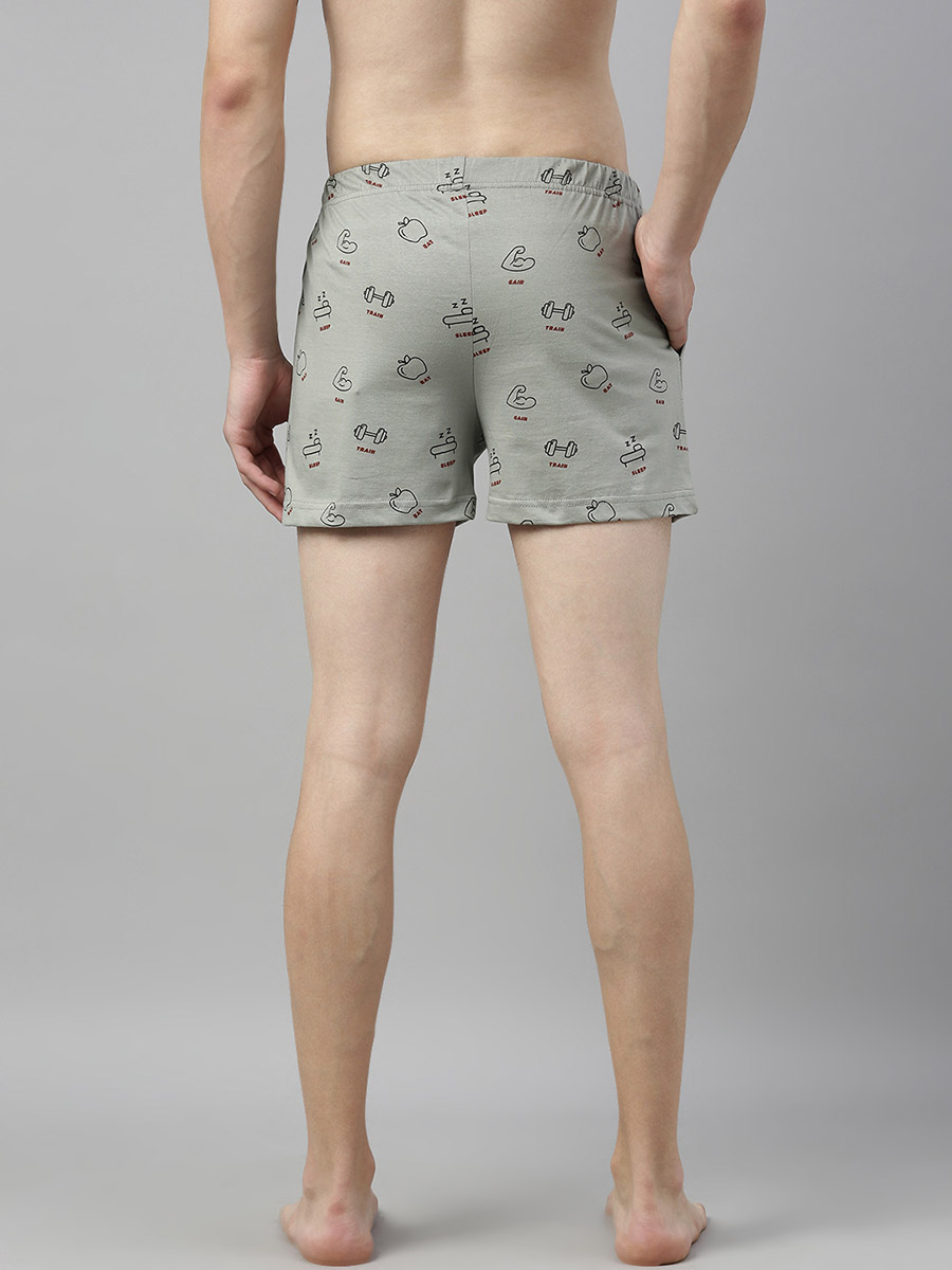 Cotton Printed Knit Boxer