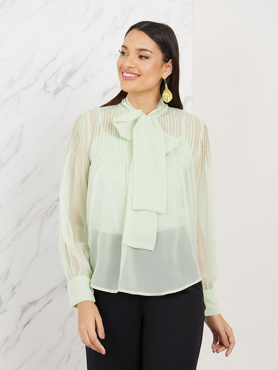 HAENGNAE】OMOCHI SHEER TOPS