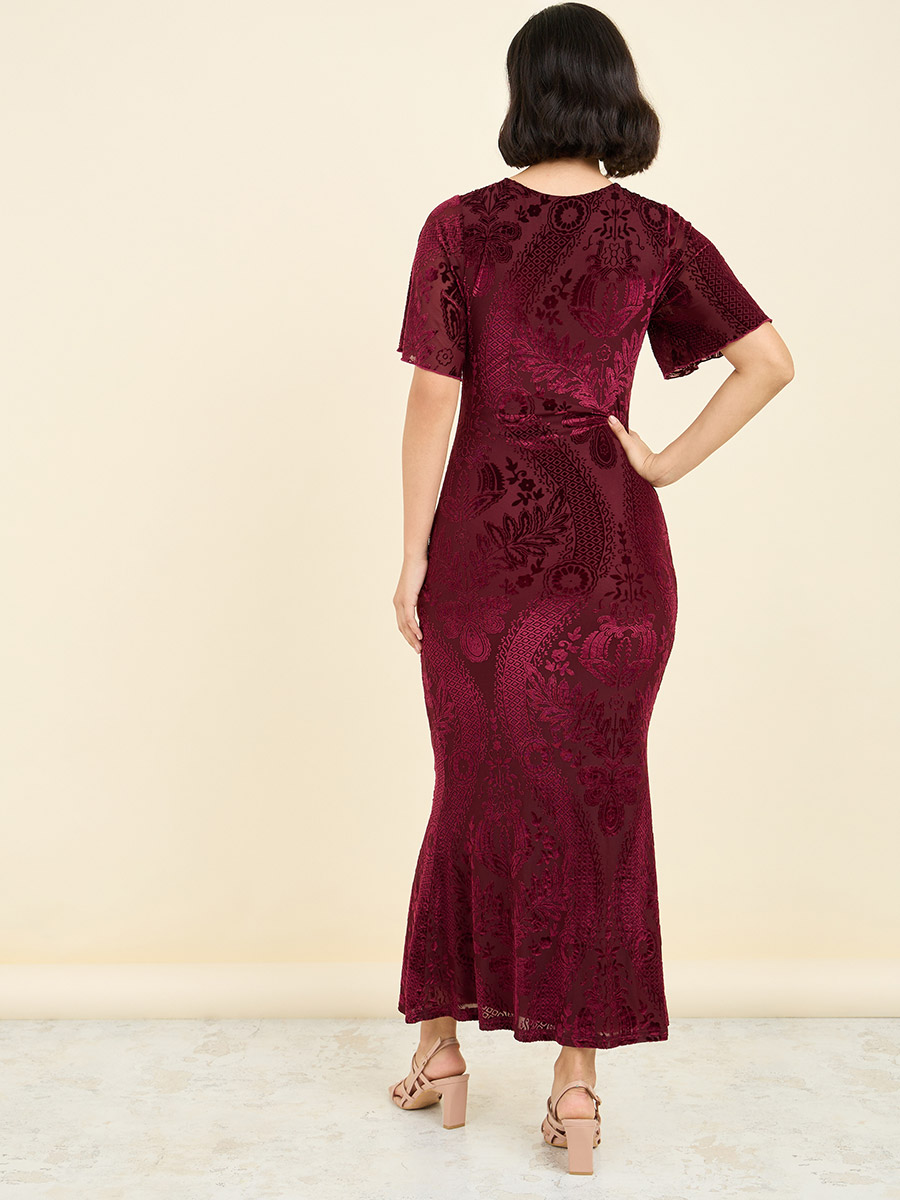 Her lip to Lux Velour Lace Midi Dress Herlipto Lux Velour Lace
