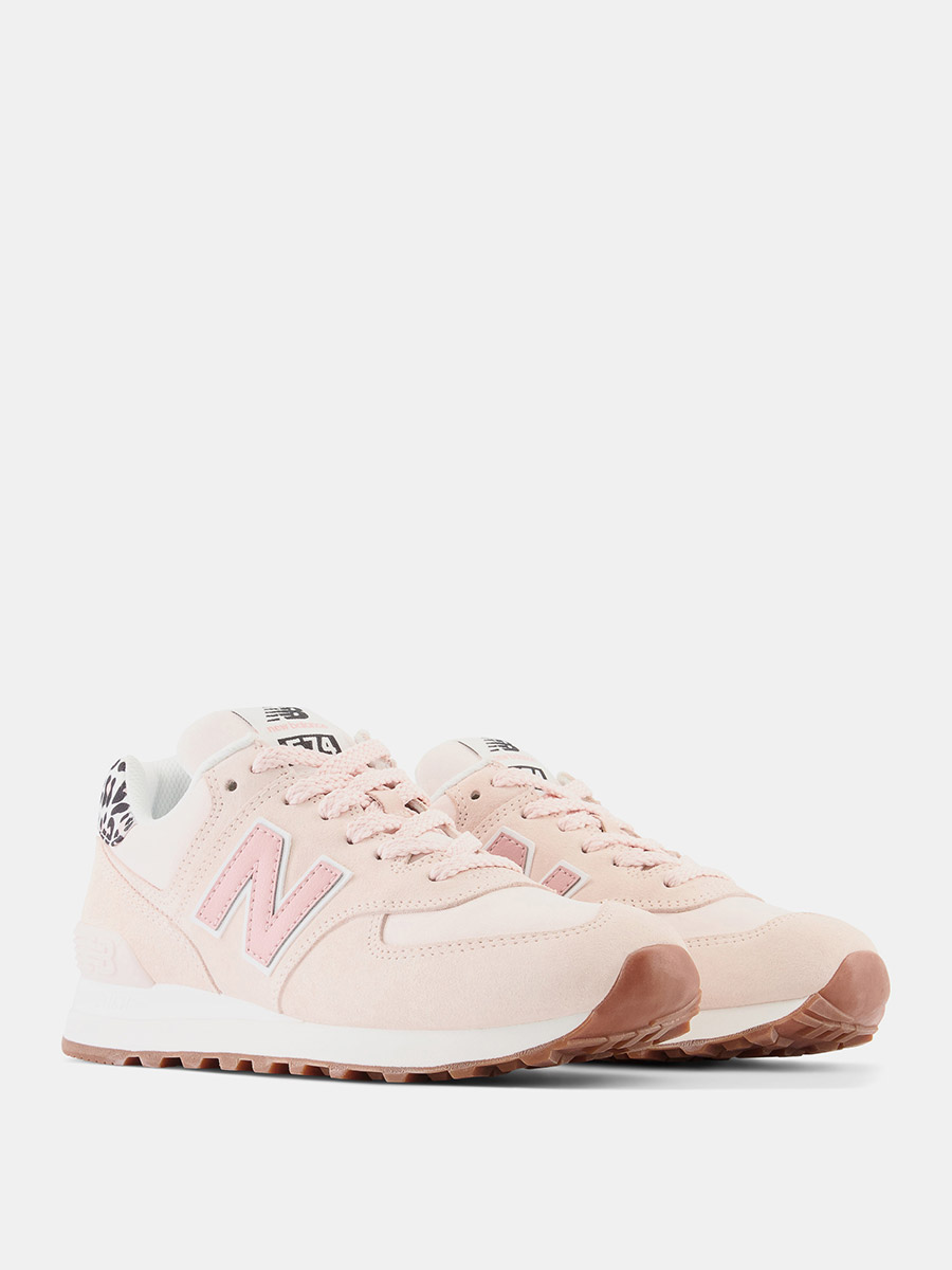 Buy 574 Leopard Print Sneakers Pink For Women Styli Bahrain - Main Image