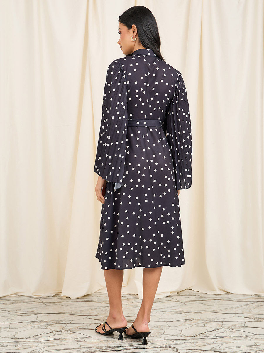〖kさま専用〗HLT Pin Dot Pleated Long Dress kさま専用〗HLT Pin Dot Pleated Long Dress kさま専用〗HLT Pin