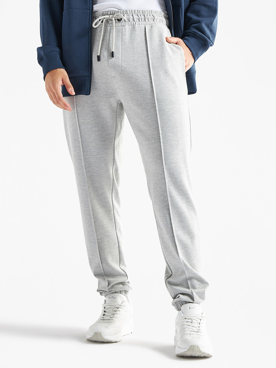 Pintuck Joggers with Drawstring Closure and Pockets For Men at