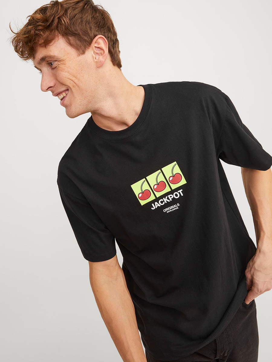 Tシャツ・カットソー IONSEOUL Jackpot Poster Over Fit Short Sleeve Tee HJ5D0060 Jordan HJ0190-045 Oversized Graphic Tee Womens Short Sleeve
