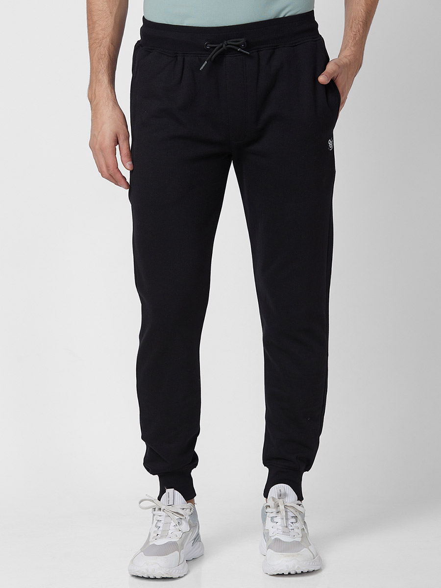 Buy Side Print Pocket Detail Joggers Black For Men Styli Bahrain