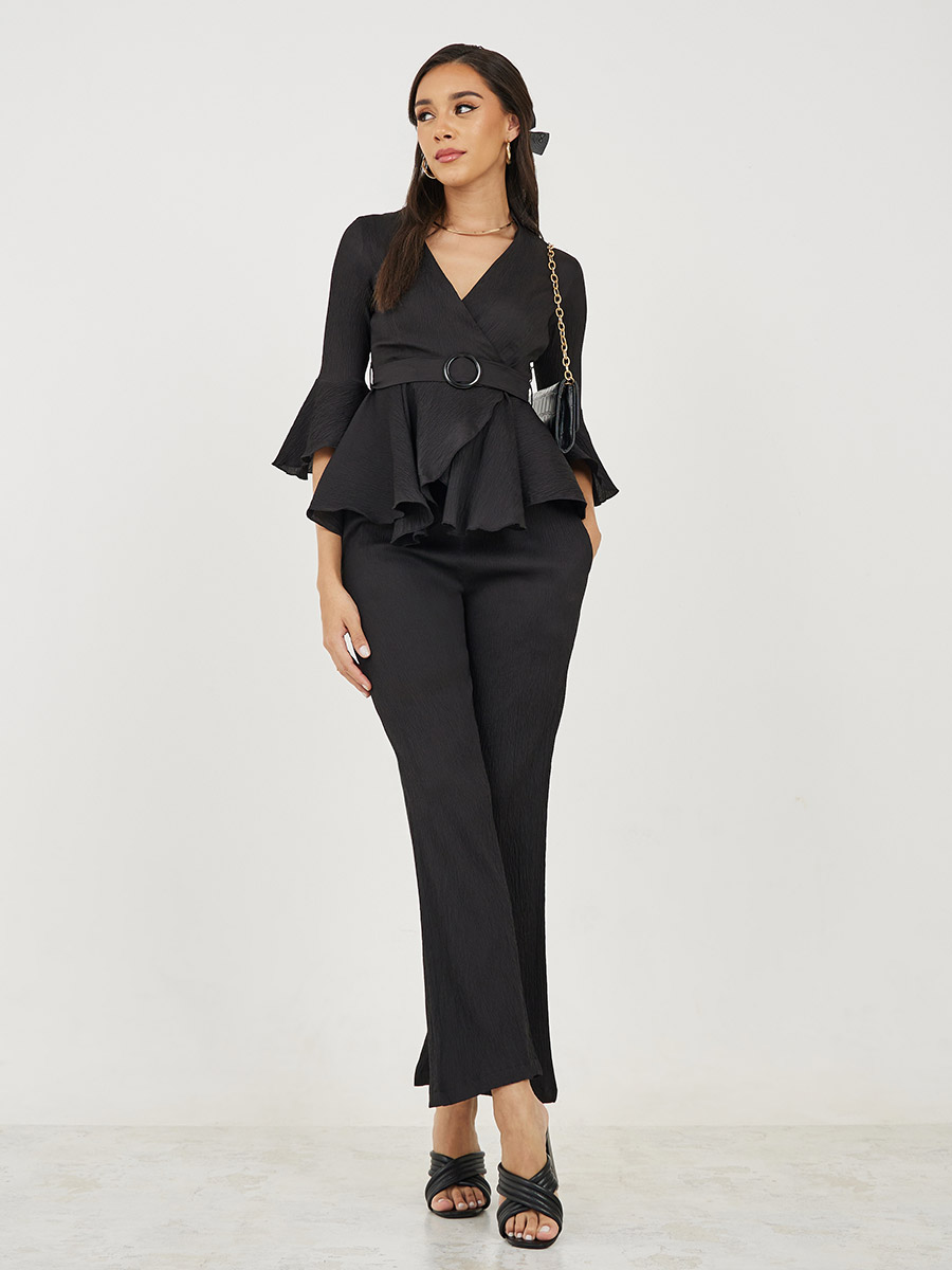 ボトムスその他 ADAMO RIBBED TROUSERS WITH CUT OUT BELT 19567135_43804331_600.jpg