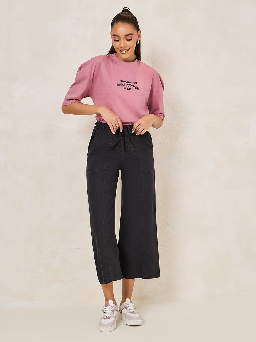 Buy Oversized Embroidered California NYC Longline T-Shirt