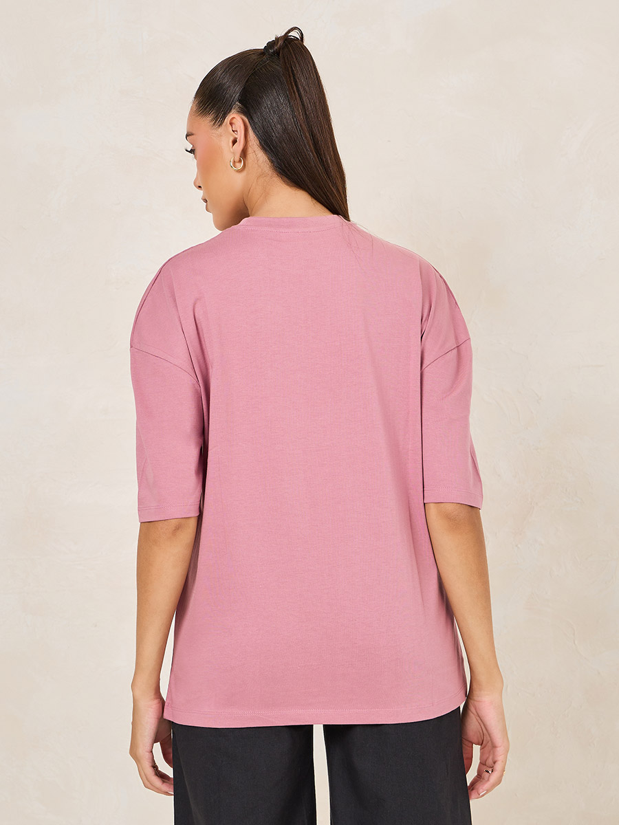 Buy Oversized Embroidered California NYC Longline T-Shirt
