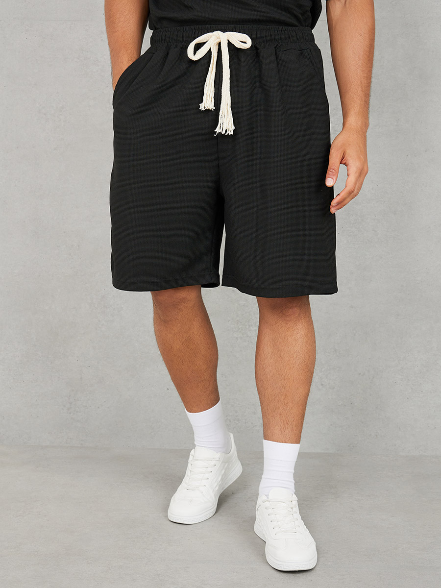 Buy Solid Textured Knit Oversized Streetwear T-Shirt and