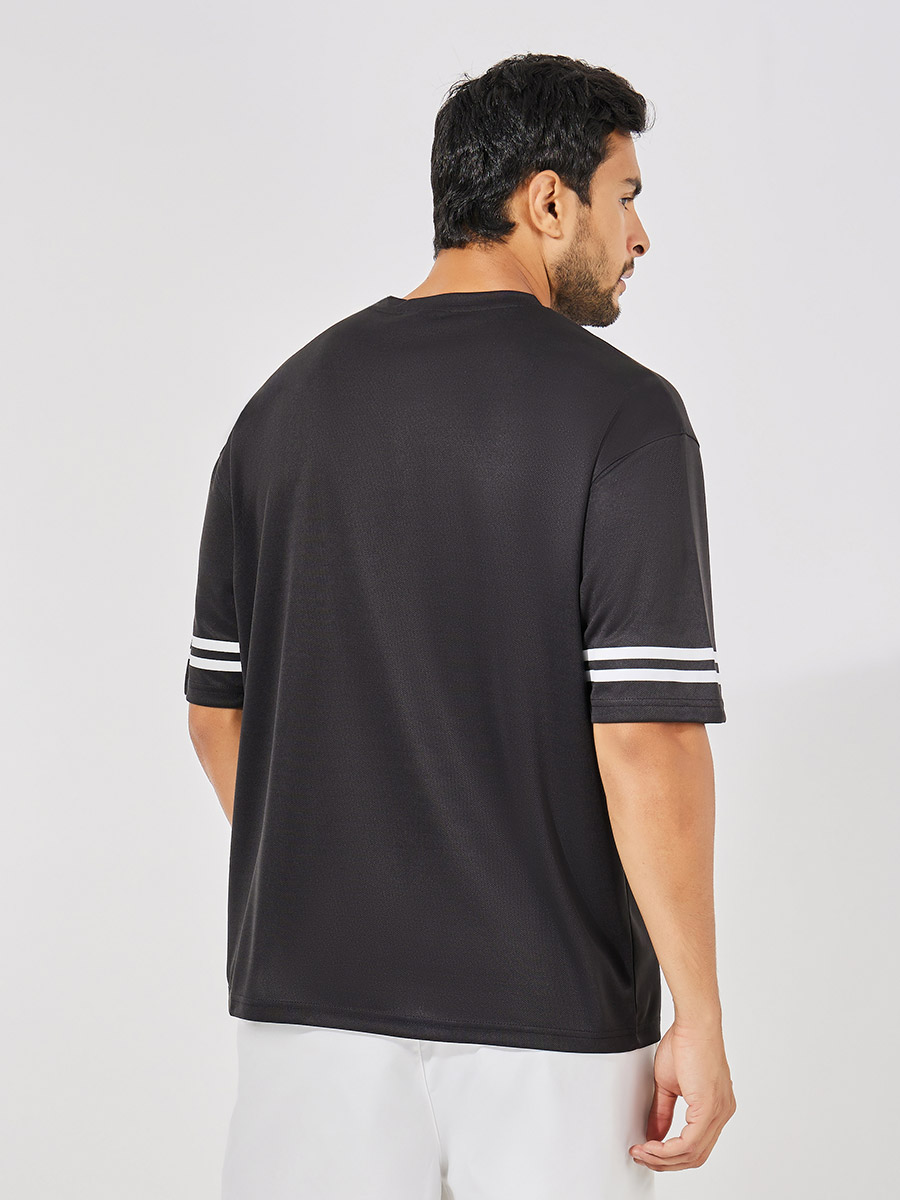 Buy Manchester City Mesh Knit Jersey Oversized T-Shirt Black