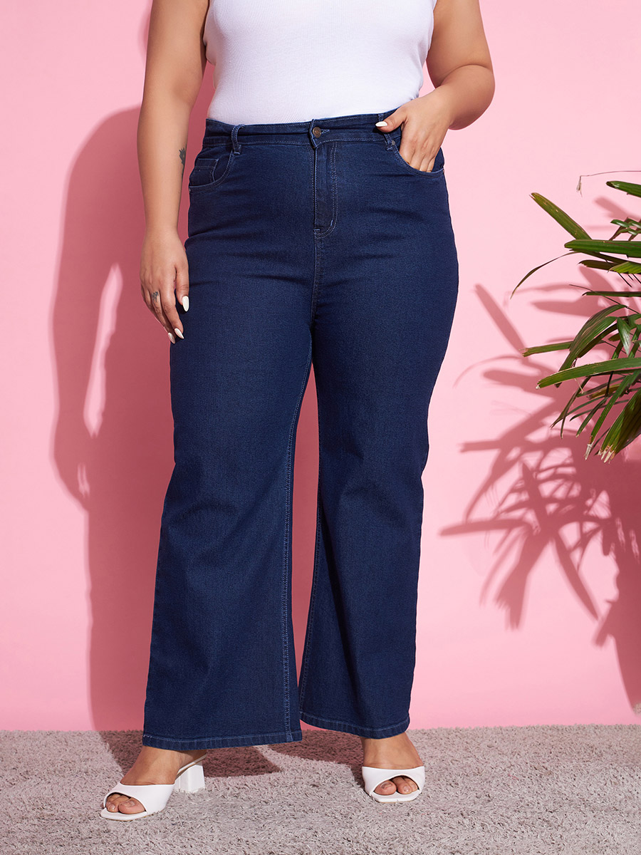 Plus Size High Waisted Bell Bottom Jeans Buy Plus Highrise Bell