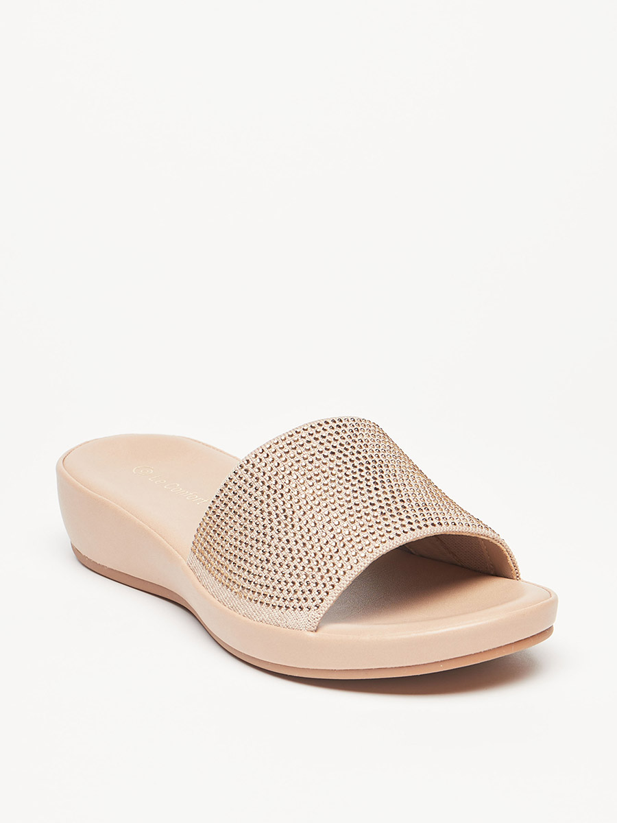 Embellished Slip On Flatform Sandals For Women at UAE Styli