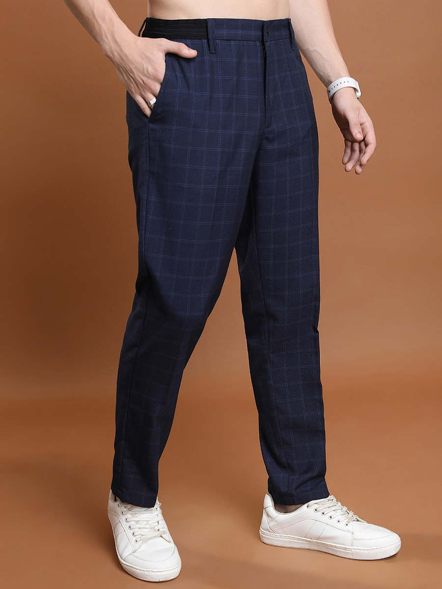 MUNTHE Grid-Print High-Rise Trousers - ShopStyle Tapered Pants