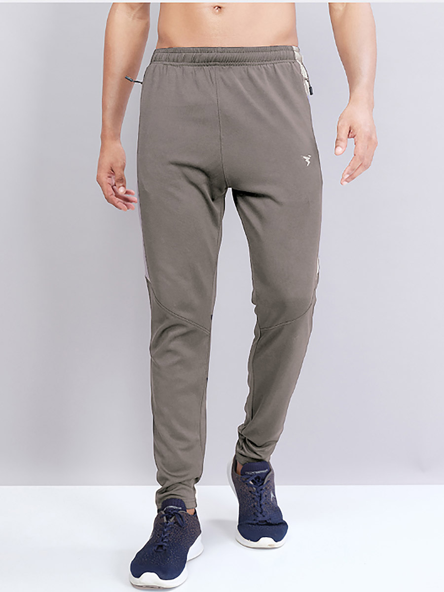 Solid Cut and Sew Slim Fit Track Pants For Men at UAE Styli