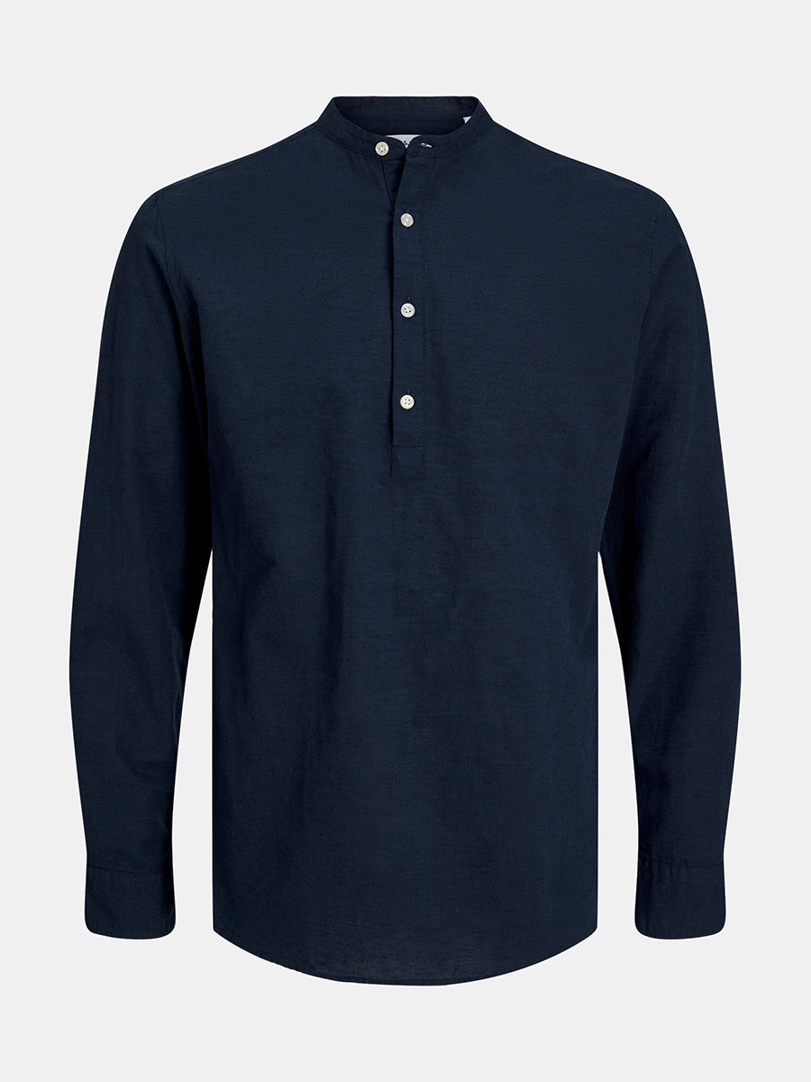 Half Placket Shirt with Long Sleeves For Men at UAE Styli