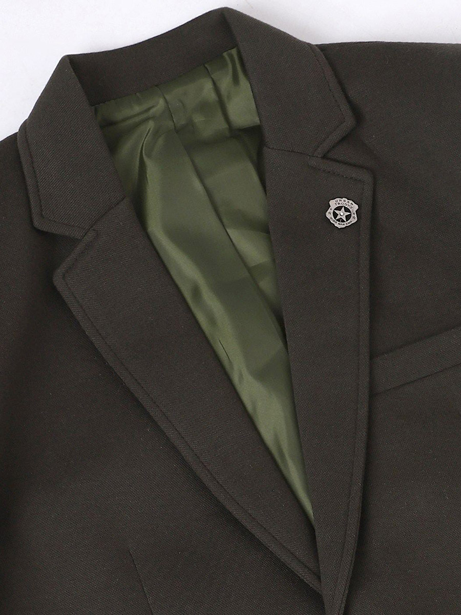 Buy Notch Lapel Single Breasted Blazer with Button Cuff