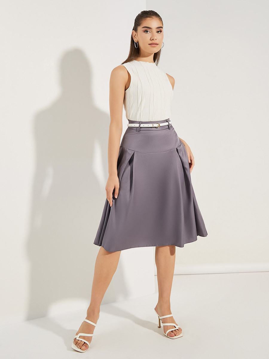 スカート oaf 2WAY VOLUME SHIRRING SKIRT GRAY AIR SKIRT PANTS/Mineral gray | FREY