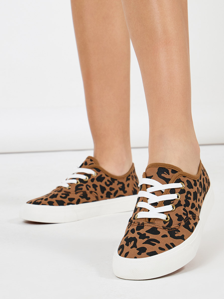 Animal Print Casual Skater Shoes For Women at Bahrain Styli