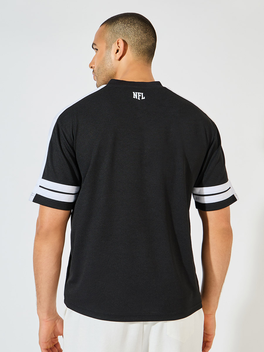 Buy NFL Chiefs Mesh Oversized Jersey T-Shirt Black For Men