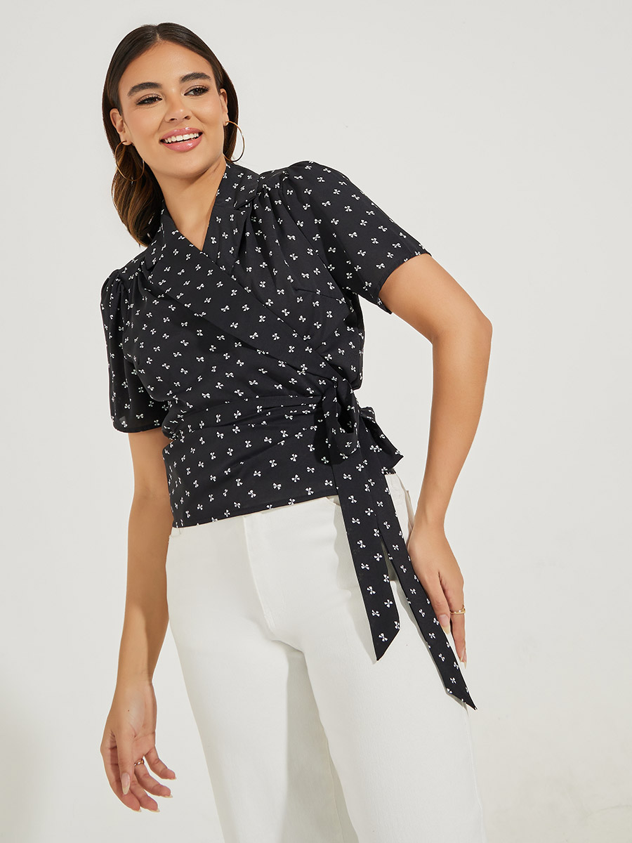 【新品未使用】 Scarf-Collar Blouse herlipto Her lip to - 【新品】herlipto Scarf-Collar Blouseの通販 by