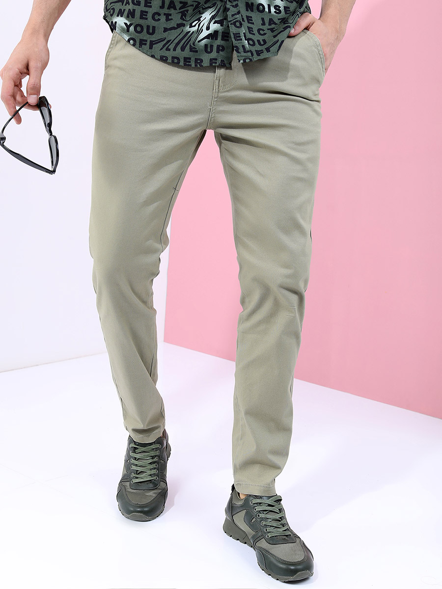 Slim Fit Highlander Chinos Buy Solid Slim Fit Casual Chinos Khaki