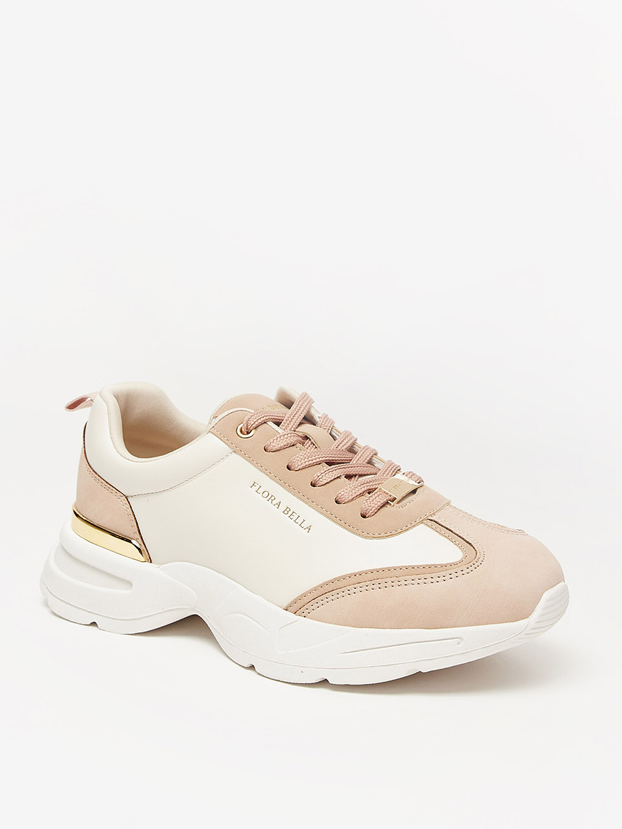 Panelled Color Block Low Ankle Sneakers For Women at UAE Styli