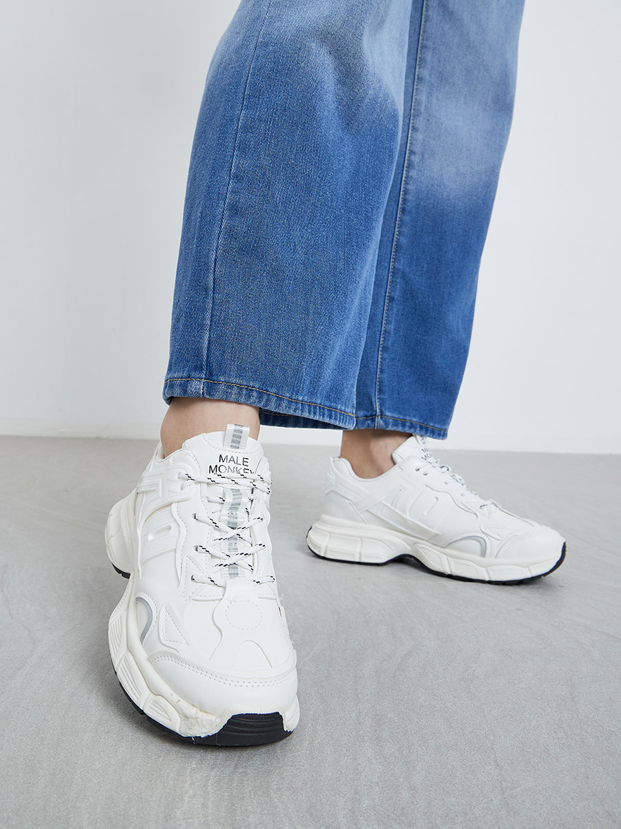 Pull Heel Tab Chunky Sneakers For Women at Bahrain Styli