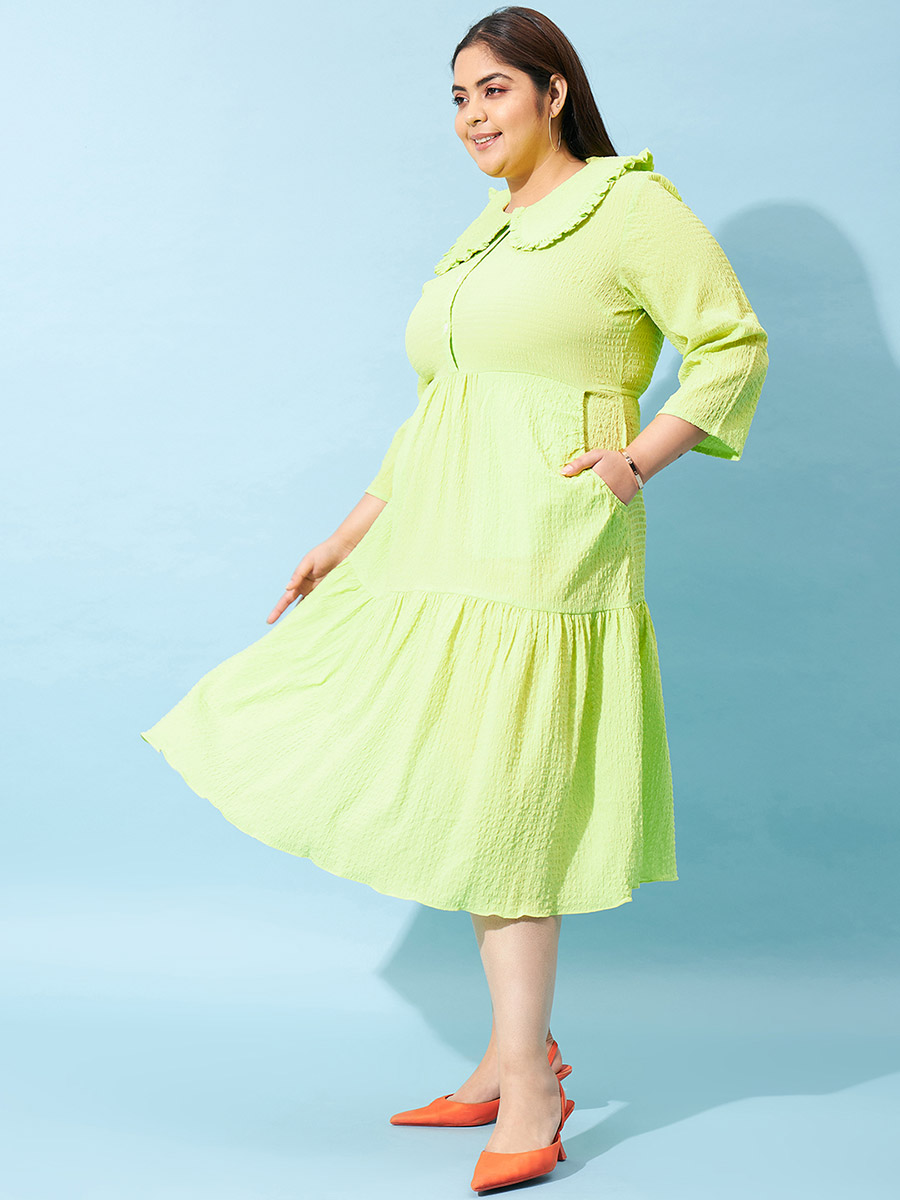 plus size peter pan collar dress