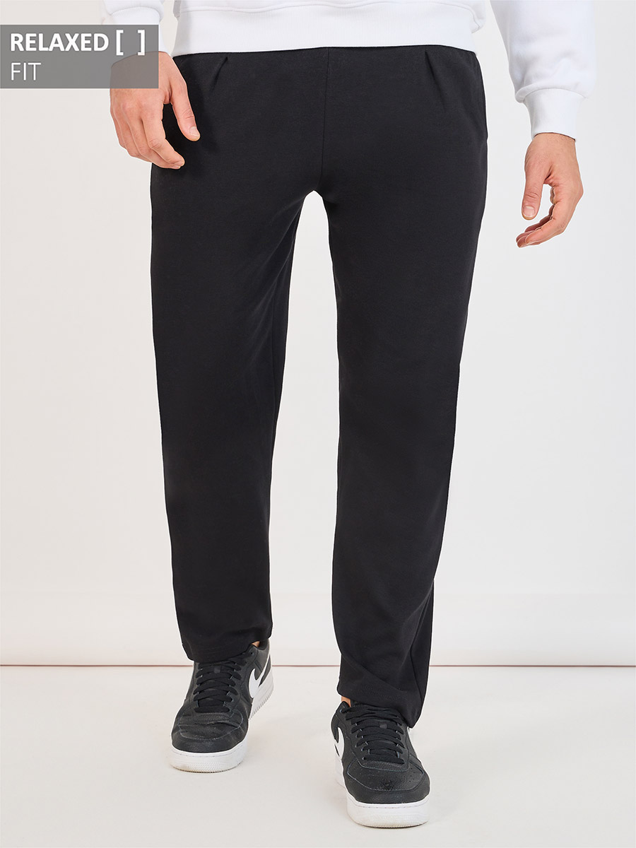 Open Hem Mens Black Slim Fit Joggers Open Hem Mens Slim Black