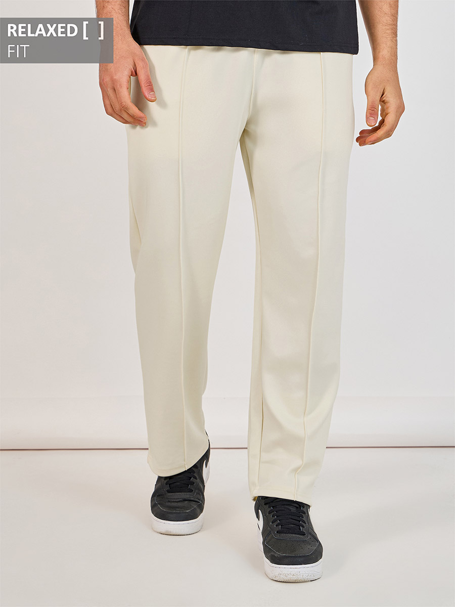 Pintuck Open Hem Relaxed Fit Joggers For Men at Bahrain Styli