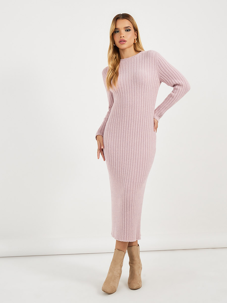 Pink Maxi Dress And Sweater Buy Knitted Sweater Maxi Dress With