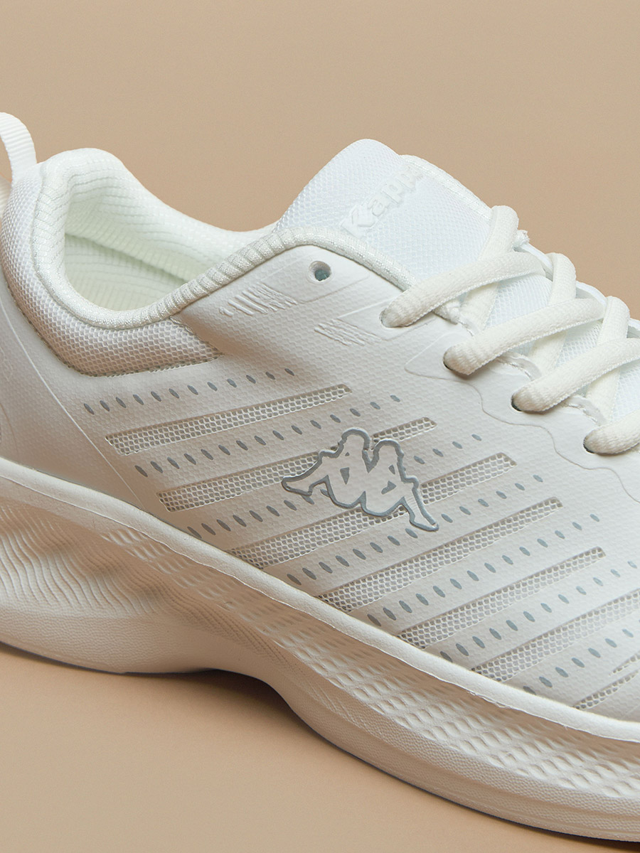 Buy Textured Sports Shoes with Lace Up Closure White For
