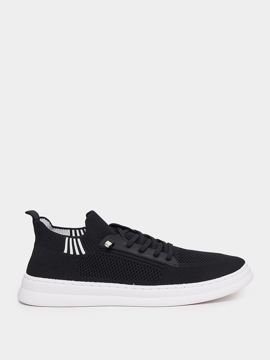 Elastic Lace Pull On Sneakers with Pull Tab For Men at Kuwait Styli