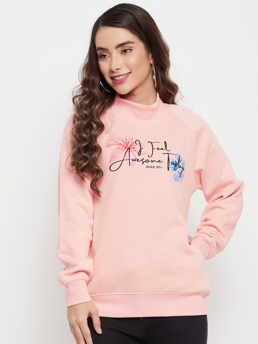 High Neck Duke Ladies Sweatshirt Buy Front Graphic Print High Neck