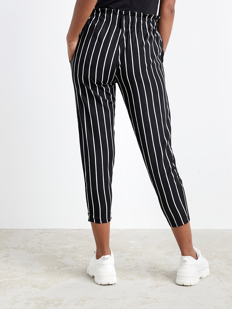 Strong Silent Stripe Paperbag Trousers | Nasty Gal